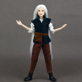 Max 1/6 Male BJD Doll White Hair Head Sculpt Ball-Jointed Doll Body Parts Accs