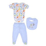 Max Lovely Printed Rompers Pants & Bibs For 20'' Newborn Infant Doll Accessories