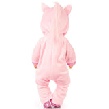 Max Plush Doll Hoodies Romper Jumpsuits For 18inch Girl Doll Pink Horse