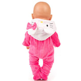 Max Plush Doll Hoodies Romper Jumpsuits For 18inch Girl Doll Rosy Cat