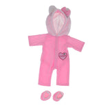 Max Plush Doll Hoodies Romper Jumpsuits For 18inch Girl Doll Pink Cat