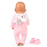 Max Plush Doll Hoodies Romper Jumpsuits For 18inch Girl Doll Pink Cat