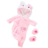 Max Plush Doll Hoodies Romper Jumpsuits For 18inch Girl Doll Pink Cat