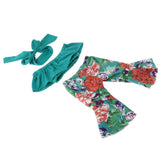 Max Cute Doll Boat Neck Dress Bell Bottoms For 18'' Doll Green