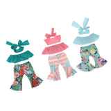 Max Cute Doll Boat Neck Dress Bell Bottoms For 18'' Doll Green
