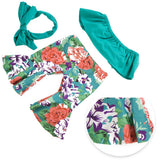 Max Cute Doll Boat Neck Dress Bell Bottoms For 18'' Doll Green
