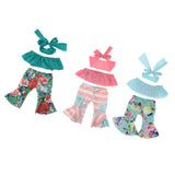 Max Cute Doll Boat Neck Dress Bell Bottoms For 18'' Doll Green