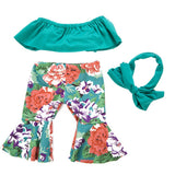 Max Cute Doll Boat Neck Dress Bell Bottoms For 18'' Doll Green