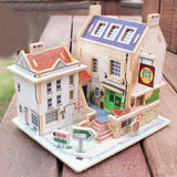 Maxbell 1/24 DIY Miniature Dollhouse Furniture Kit 3D Detachable Dolls House Villa Model Assembly Puzzle Toy Birthday Christmas Festival Gifts