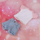 Max Doll T-shirt Short Pants for 1/6 Blythe Doll Outfit Clothes Accessory Pink