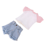 Max Doll T-shirt Short Pants for 1/6 Blythe Doll Outfit Clothes Accessory Pink