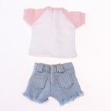 Max Doll T-shirt Short Pants for 1/6 Blythe Doll Outfit Clothes Accessory Pink