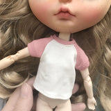 Max Doll T-shirt Short Pants for 1/6 Blythe Doll Outfit Clothes Accessory Pink