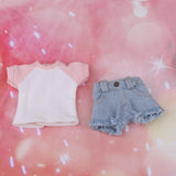 Max Doll T-shirt Short Pants for 1/6 Blythe Doll Outfit Clothes Accessory Pink