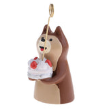 Max 1/12 Kitten Animal Model Miniature Dollhouse Figurine Shiba Inu with Cake
