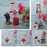 Max 1/12 Kitten Animal Model Miniature Dollhouse Figurine Shiba Inu with Cake