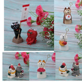 Max 1/12 Kitten Animal Model Miniature Dollhouse Figurine Shiba Inu with Cake