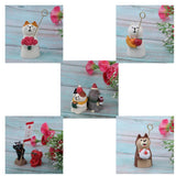 Max 1/12 Kitten Animal Model Miniature Dollhouse Figurine Shiba Inu with Cake