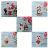 Max 1/12 Kitten Animal Model Miniature Dollhouse Figurine Shiba Inu with Cake