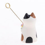 Max 1/12 Dollhouse Miniature Cat with Flower Model Home Desk Top Ornament Gift