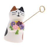Max 1/12 Dollhouse Miniature Cat with Flower Model Home Desk Top Ornament Gift