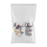 Max 1/12 Kitten Animal Model Miniature Dollhouse Figurine 2Pcs Xmas Cat