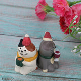 Max 1/12 Kitten Animal Model Miniature Dollhouse Figurine 2Pcs Xmas Cat