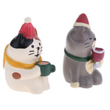 Max 1/12 Kitten Animal Model Miniature Dollhouse Figurine 2Pcs Xmas Cat