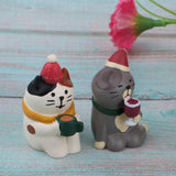 Max 1/12 Kitten Animal Model Miniature Dollhouse Figurine 2Pcs Xmas Cat