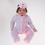 Max Adorable 21inch Reborn Doll Full Silicone Newborn Infant Baby Girl Doll Mold