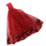 Max Elegant Doll Wedding Tube Princess Dress for 30cm Girl Dolls Accessory Red