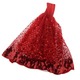 Max Elegant Doll Wedding Tube Princess Dress for 30cm Girl Dolls Accessory Red