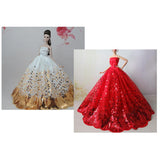 Max Elegant Doll Wedding Tube Princess Dress for 30cm Girl Dolls Accessory Red