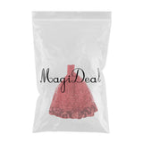 Max Elegant Doll Wedding Tube Princess Dress for 30cm Girl Dolls Accessory Red