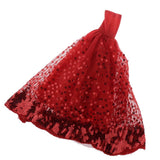 Max Elegant Doll Wedding Tube Princess Dress for 30cm Girl Dolls Accessory Red