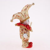 Max 6inch Porcelain Triangel Doll Clown Doll Home Desk Display Ornaments Golden