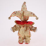 Max 6inch Porcelain Triangel Doll Clown Doll Home Desk Display Ornaments Golden