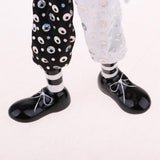Max 38cm 15inch Vintage Porcelain Hanging Foot Clown Doll Harlequin Doll Model