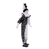 Max 38cm 15inch Vintage Porcelain Hanging Foot Clown Doll Harlequin Doll Model