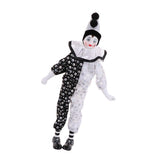 Max 38cm 15inch Vintage Porcelain Hanging Foot Clown Doll Harlequin Doll Model