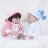 Max Lifelike 22" Full Silicone Reborn Doll Newborn Baby Girl Doll Pink Rompers