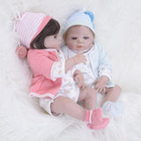 Max Lifelike 22" Full Silicone Reborn Doll Newborn Baby Girl Doll Pink Rompers