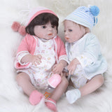 Max Lifelike 22" Full Silicone Reborn Doll Newborn Baby Girl Doll Pink Rompers