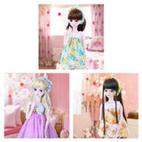 Max 1/3 BJD Dolls Clothes Nightdress Sleepwear for 60cm Night Lolita Doll Green