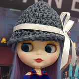 Max Stylish Party Costume Flannel Evening Dress Gown For Blythe Doll Dark Blue