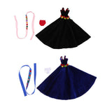 Max Stylish Party Costume Flannel Evening Dress Gown For Blythe Doll Dark Blue