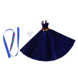 Max Stylish Party Costume Flannel Evening Dress Gown For Blythe Doll Dark Blue