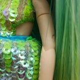 Max 1/6 Fashion Sequin Backless Evening Dress for Blythe Doll Dress Up Accessory