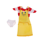 Max 1/6 Lovely Suspender Skirt with Striped T-shirt Set for Blythe Doll Dress Up