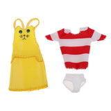 Max 1/6 Lovely Suspender Skirt with Striped T-shirt Set for Blythe Doll Dress Up